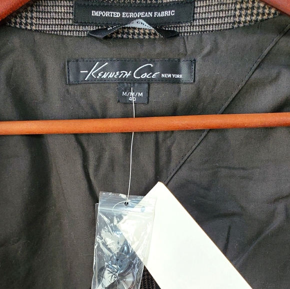 KENNETH COLE Plaid Military Blazer - Picture 2 of 9